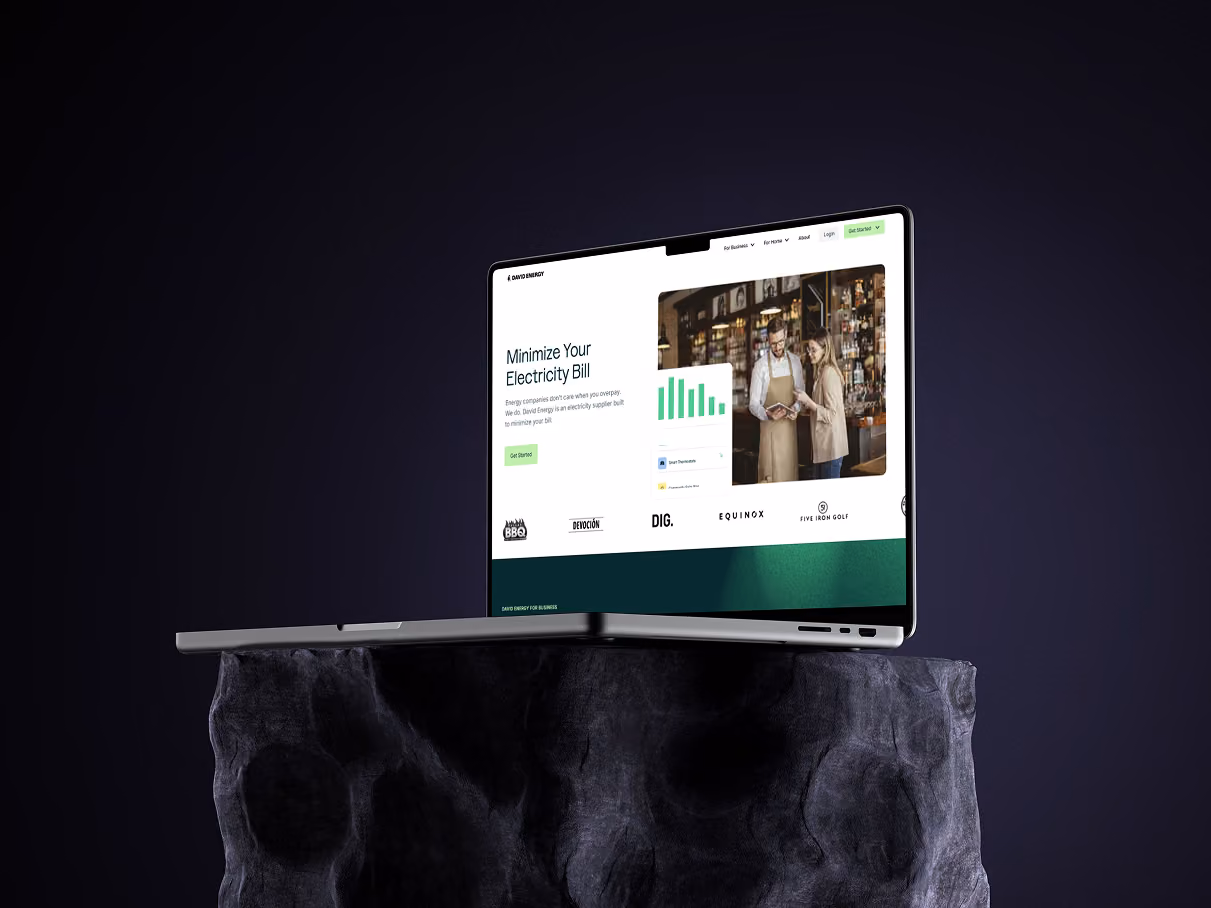 David Energy website preview